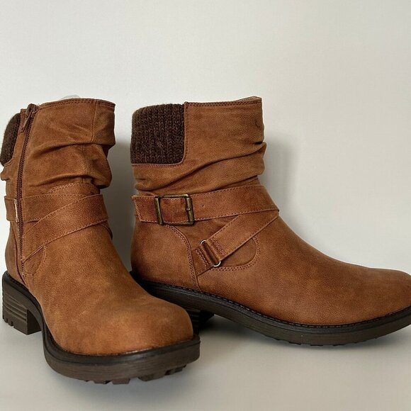 NWT Katie Slouchy Ankle Boot Suede Brown Women's Size 7.5 - Picture 2 of 9